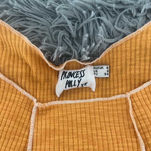 Princess Polly Christa Top Orange Size US2 - Picture 3 of 4